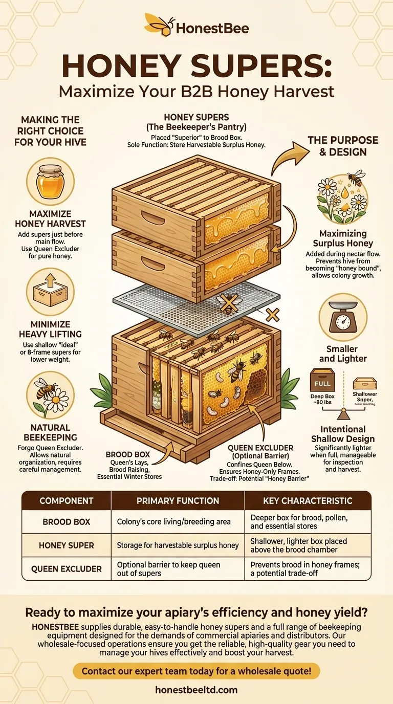 What are honey supers, and what is their function in a beehive? Maximize Your Honey Harvest Visual Guide