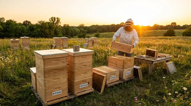 What is the approximate weight range for 8-frame and 10-frame beehive boxes? Choose the Right Hive for Your Strength and Goals