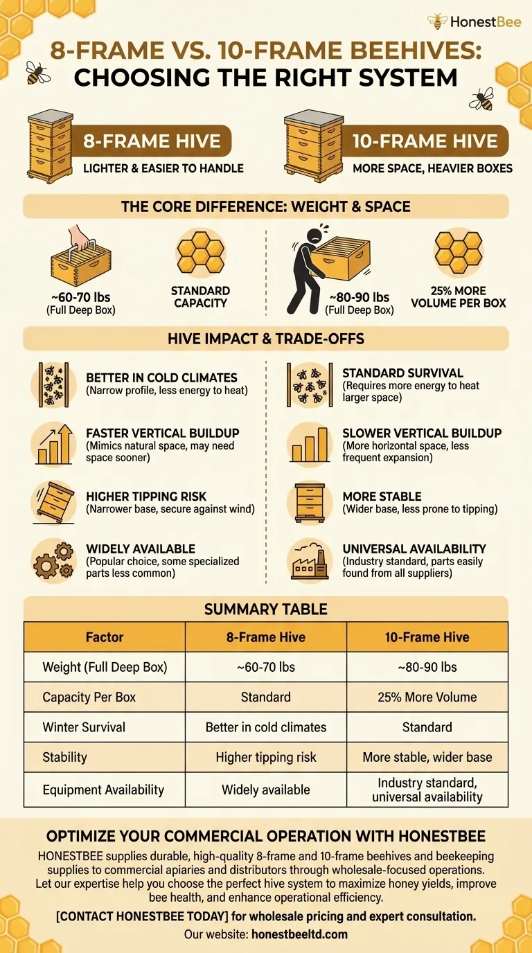 8프레임 및 10프레임 벌통 중 선택 시 고려해야 할 사항은 무엇입니까? 양봉장 및 유통업체를 위한 가이드 시각적 가이드