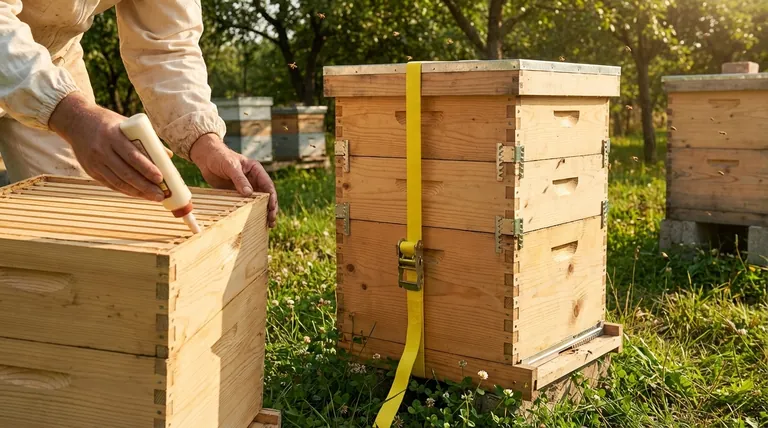 巣箱の部品の接合部を固定するために推奨されるものは何ですか?強固で安定した巣箱を構築する