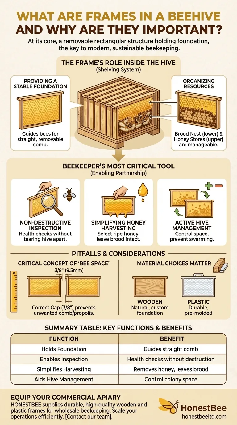 벌통 프레임이란 무엇이며 왜 중요할까요? 현대적이고 지속 가능한 양봉의 열쇠 시각적 가이드