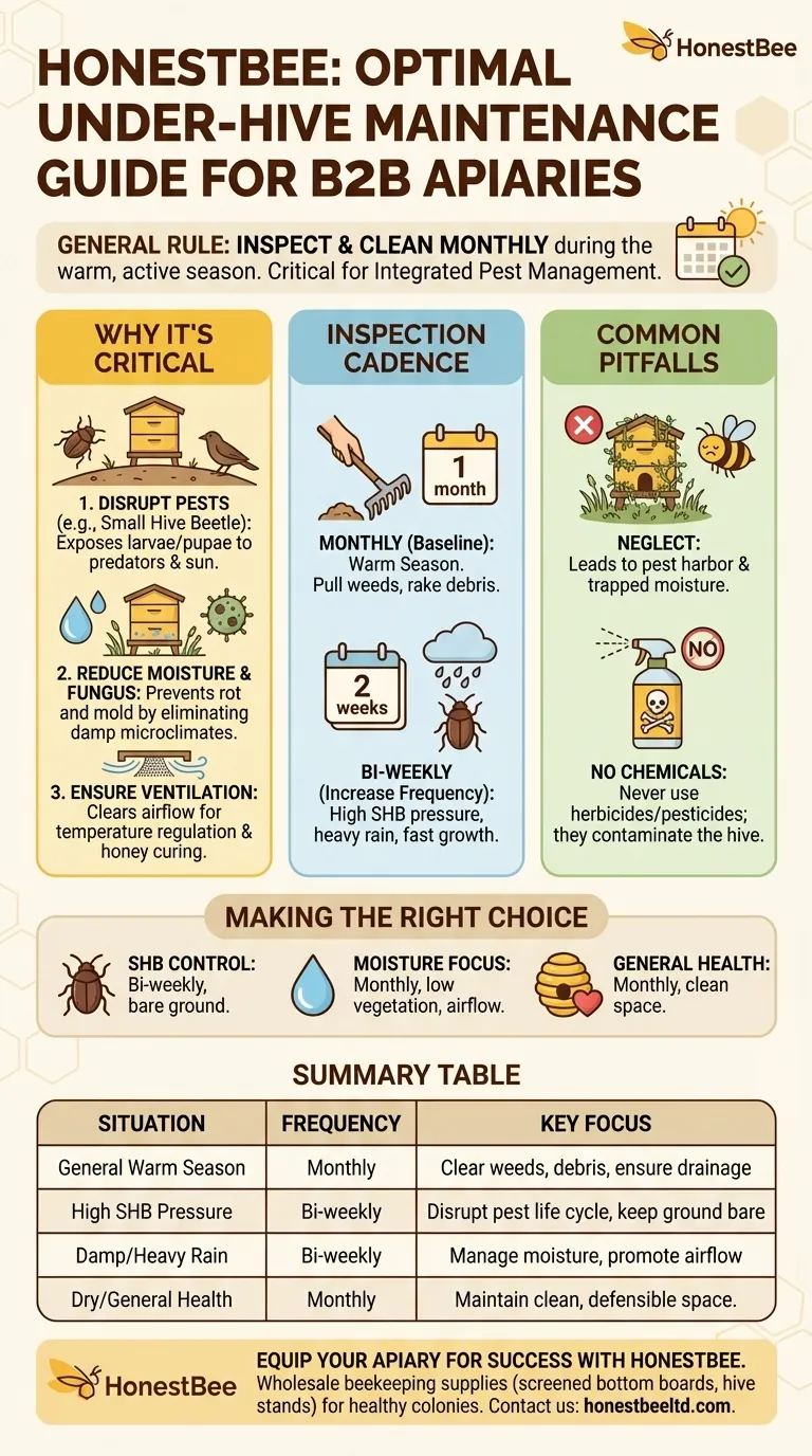 벌통 아래 공간은 얼마나 자주 검사하고 청소해야 할까요? 효과적인 해충 관리를 위한 안내서 시각적 가이드