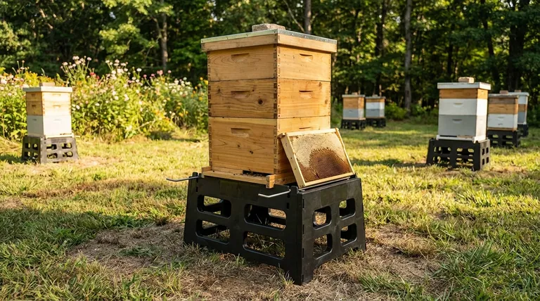 벌통 받침대의 크기와 높이를 결정할 때 무엇을 고려해야 할까요? 벌통 건강 및 양봉가 편의성 최적화