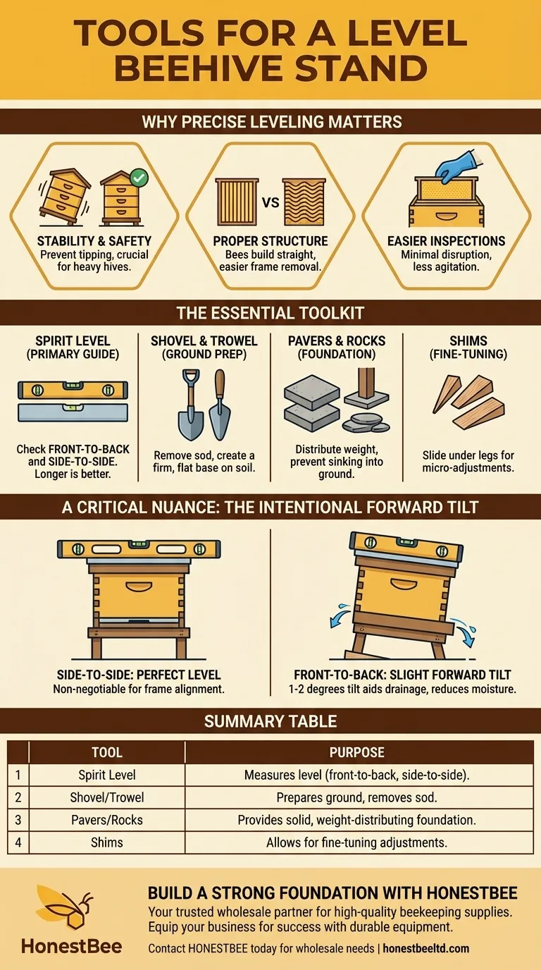 벌통 받침대를 수평으로 유지하려면 어떤 도구를 사용해야 할까요? 안정적인 벌통을 위한 필수 가이드 시각적 가이드