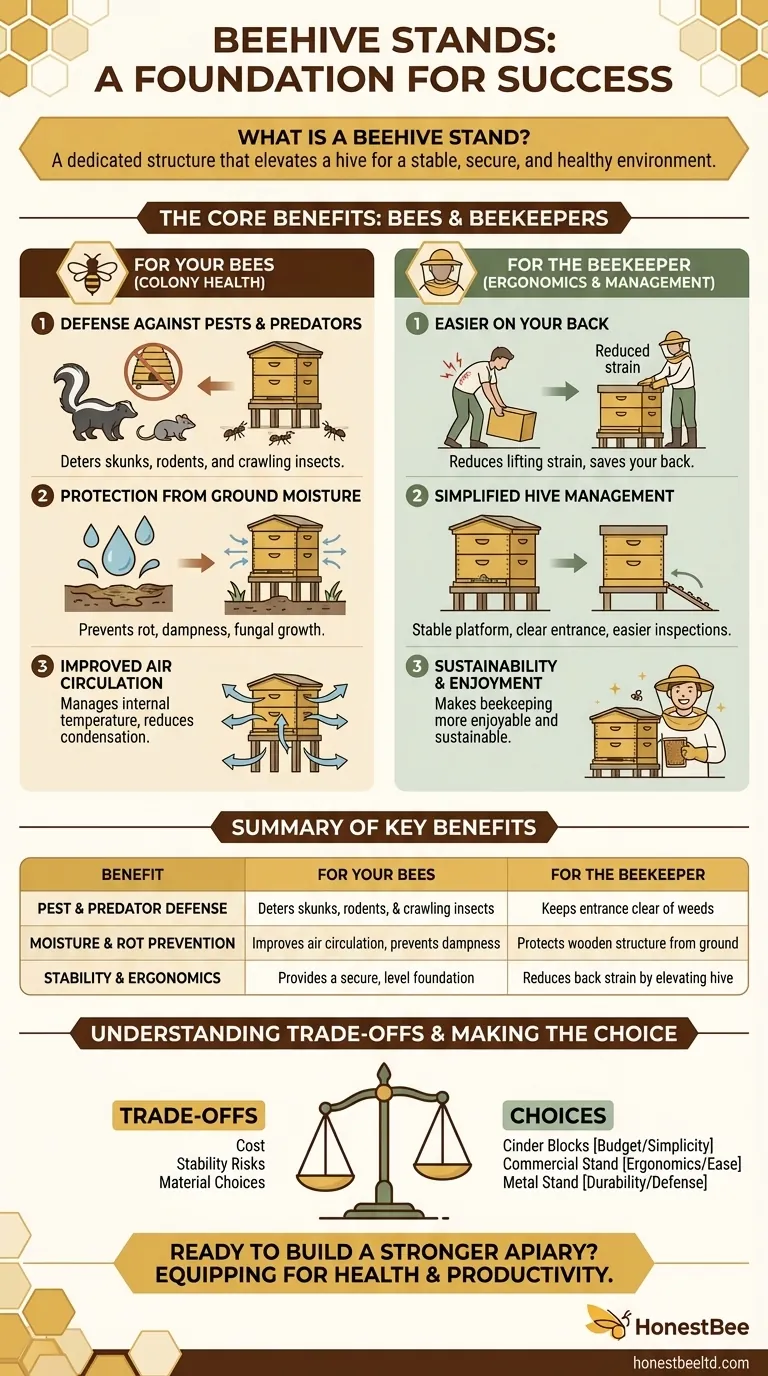 벌통 받침대란 무엇이며 그 목적은 무엇입니까? 벌통 건강 및 양봉가 편안함을 위해 필수적입니다 시각적 가이드