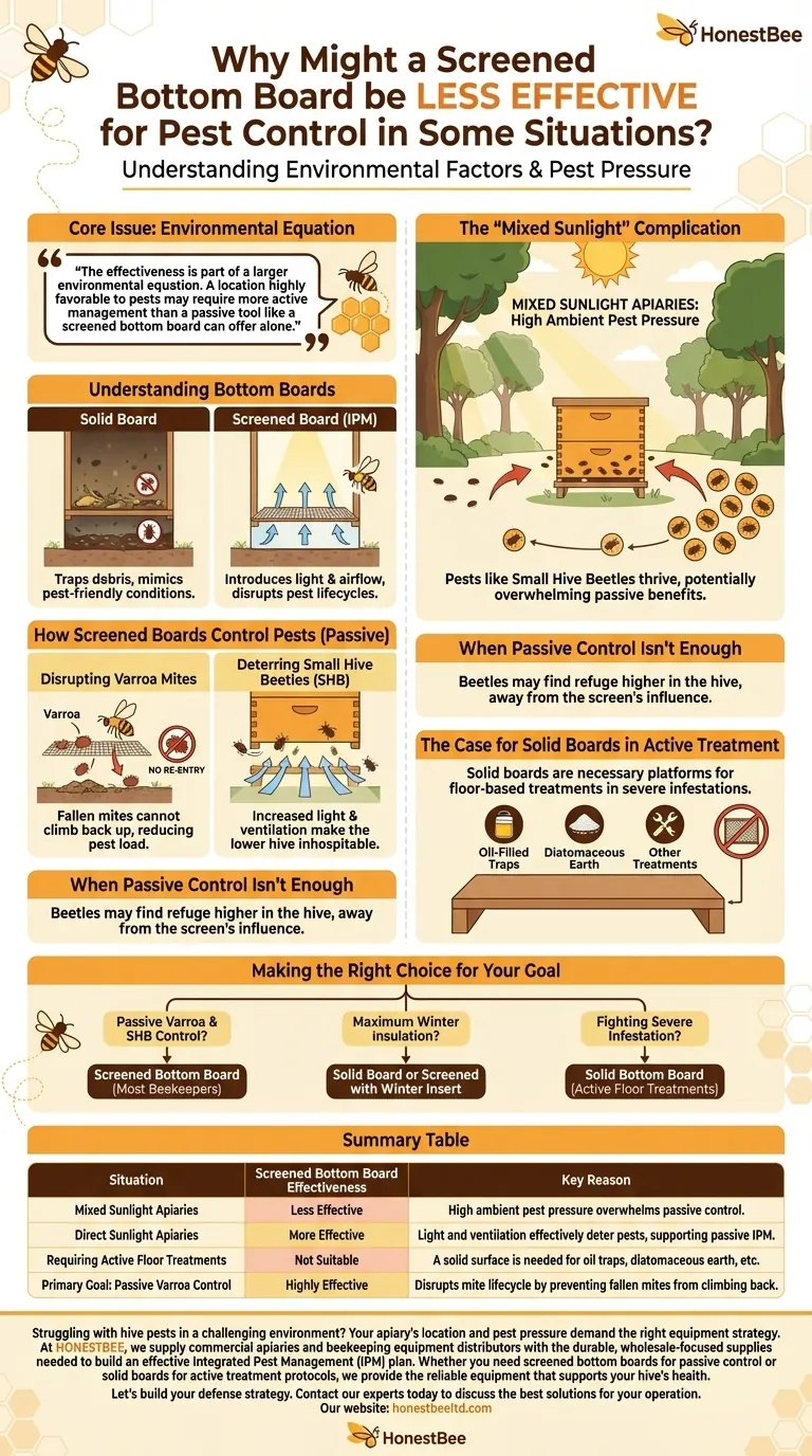 스크린 바닥판이 해충 방제에 덜 효과적인 이유는 무엇일까요? '혼합 일조량'의 복잡성 이해하기 시각적 가이드