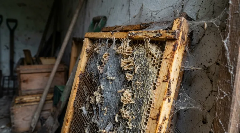 Why is it not advisable to leave honey frames in a corner until spring? Protect Your Comb from Wax Moths