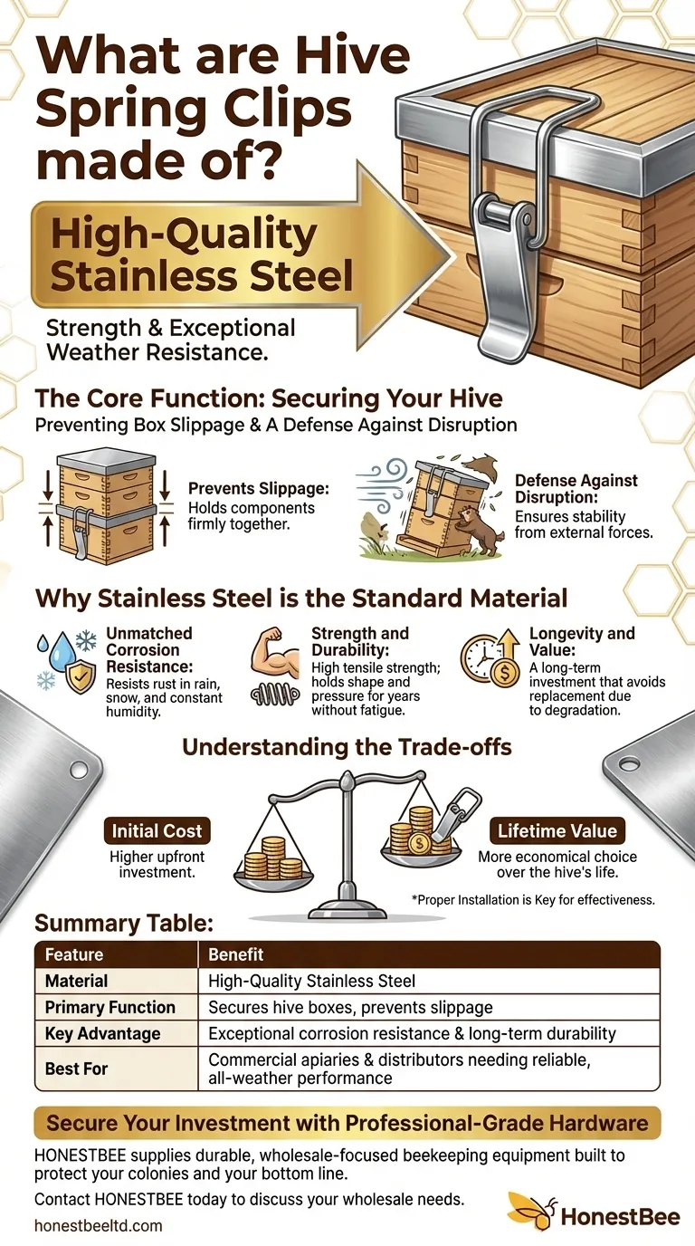 벌통 스프링 클립은 무엇으로 만들어지나요? 벌통 보안을 위한 스테인리스 스틸의 비밀 시각적 가이드