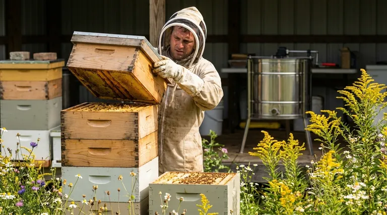 Warum müssen Imker am Ende einer Vegetationsperiode viel Gewicht heben? Die Belohnung einer schweren Ernte