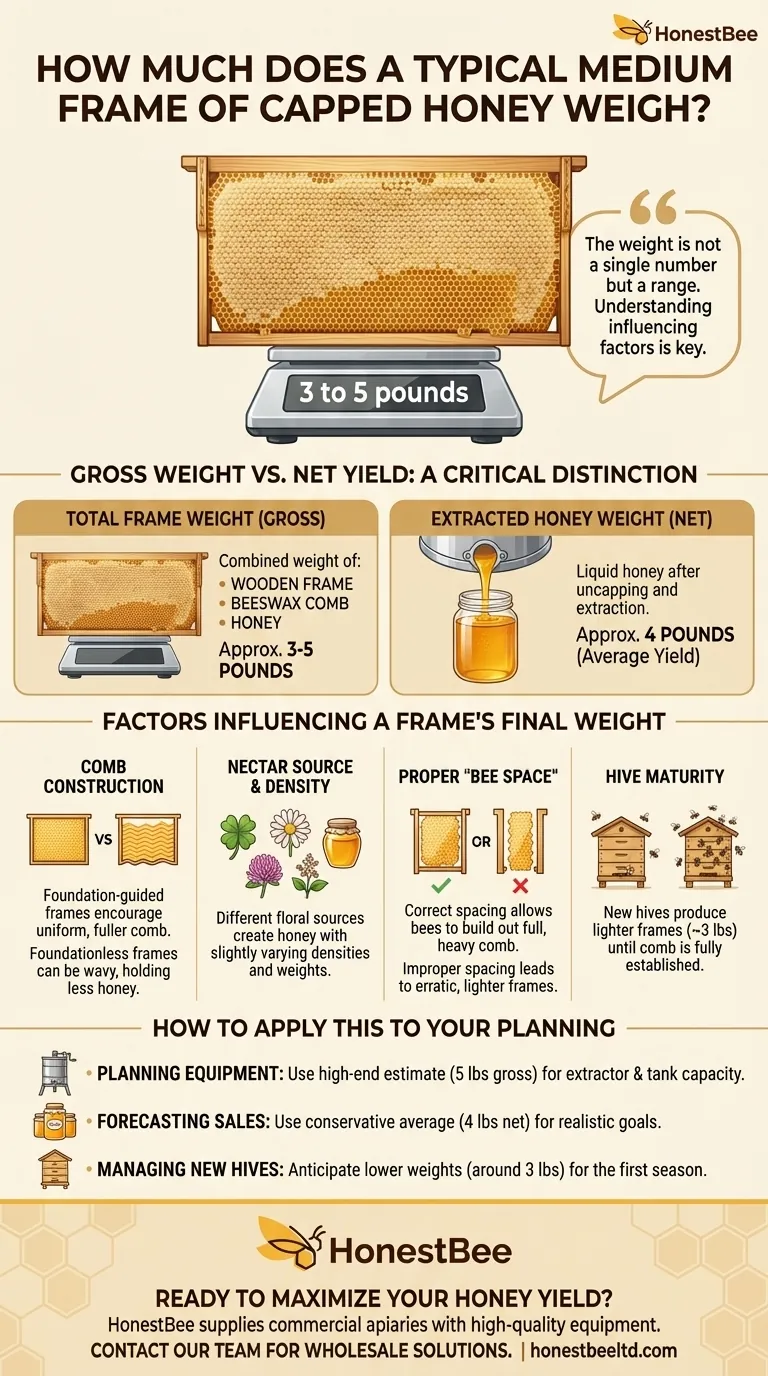 Quanto pesa um quadro médio típico de mel operculado? Um Guia para um Planeamento de Colheita Preciso Guia Visual