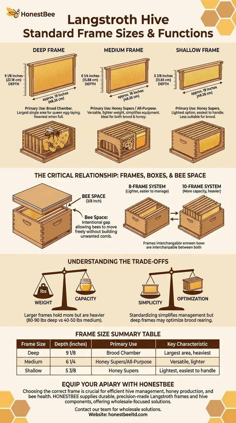 랑스트로스 벌통에 사용되는 표준 벌집 틀 크기는 무엇입니까? 귀하의 양봉장에 적합한 벌집 틀을 선택하세요 시각적 가이드