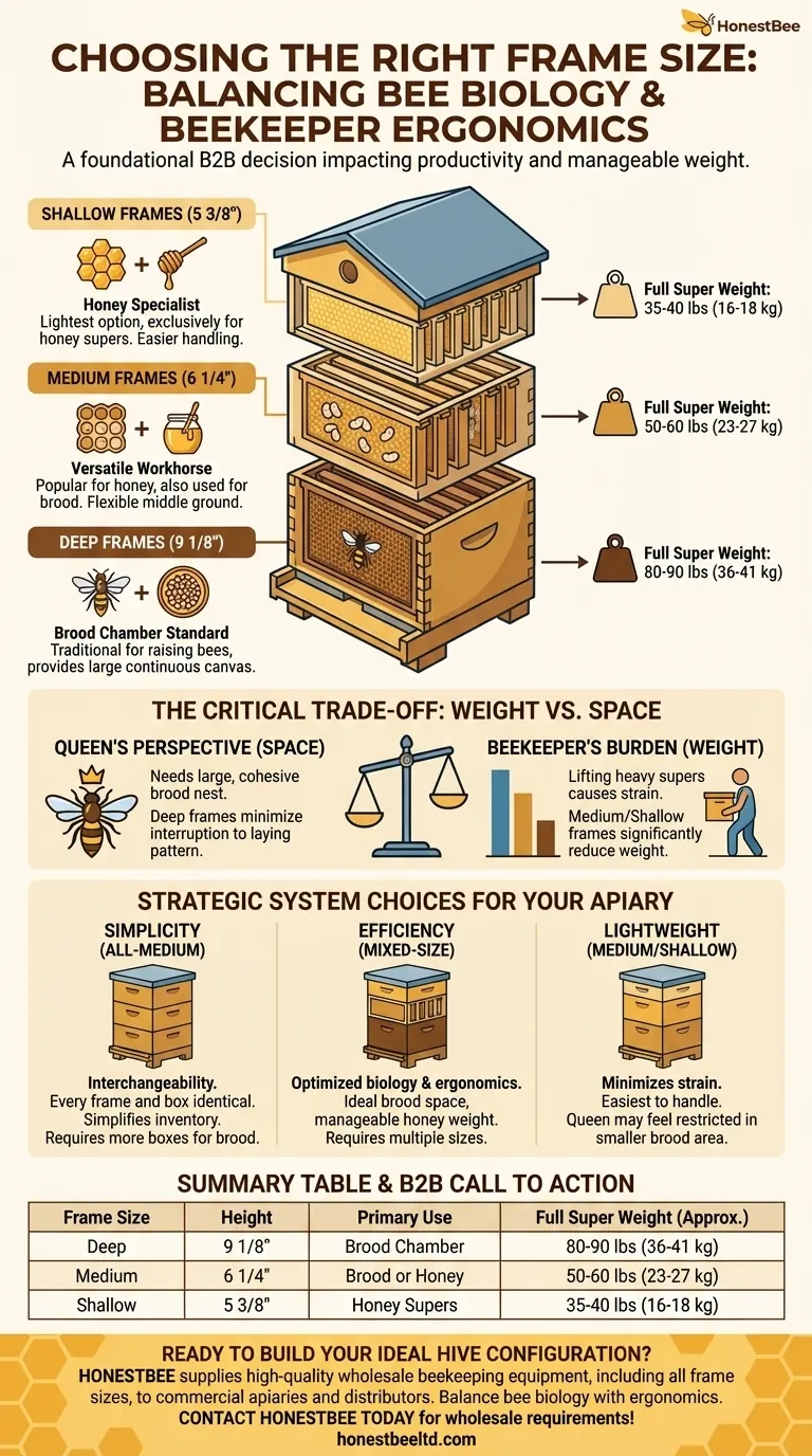 What are the common uses of deep, medium, and shallow frames in beekeeping? Optimize Your Hive for Bees & Back Visual Guide