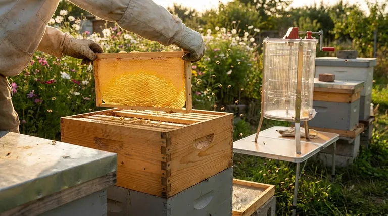 取蜜后带框的巢脾会怎样?最大限度地提高蜂场效率和蜜蜂健康
