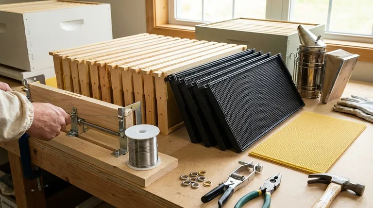 어떤 종류의 벌통 프레임에 와이어링을 할 수 있나요? 구조적 벌집 지지대 가이드