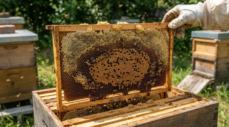 벌집 프레임에 빗나간 벌집이 생기는 이유는 무엇일까요? 부적절한 벌집 공간 및 소초 문제 해결