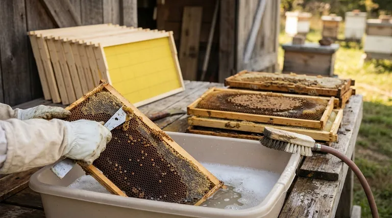 어떤 종류의 벌집 프레임을 청소하고 재사용할 수 있나요? 안전한 양봉장 개조 가이드