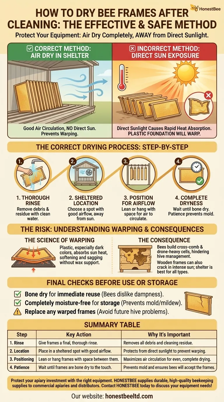Comment sécher les cadres de ruche après le nettoyage ? Prévenir la déformation et assurer la santé de la ruche Guide Visuel