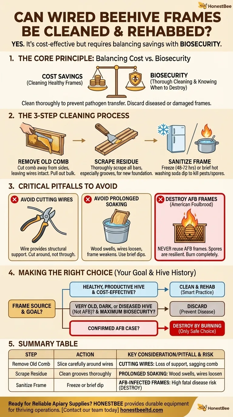 철망 벌집 틀을 청소하고 복원할 수 있습니까? 안전하고 비용 효율적인 틀 복원을 위한 가이드 시각적 가이드