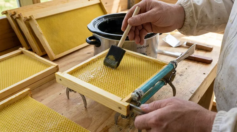 What is the best method for applying wax to bee frames? Master the Foam Brush Technique for Perfect Comb