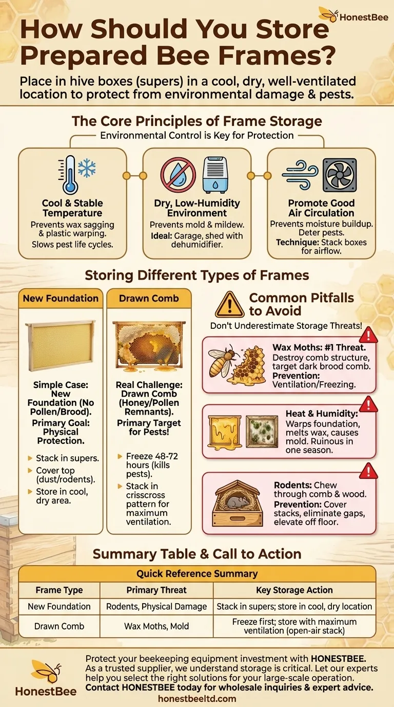 How should you store prepared bee frames? Protect Your Investment from Pests and Decay Visual Guide