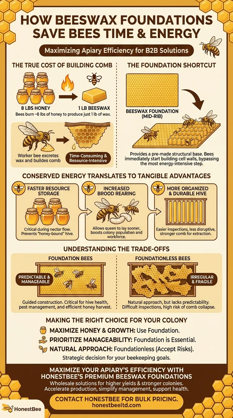 Wie sparen Bienenwachsplatten den Bienen Zeit und Energie? Steigern Sie die Produktivität des Bienenstocks und den Honigertrag Visuelle Anleitung