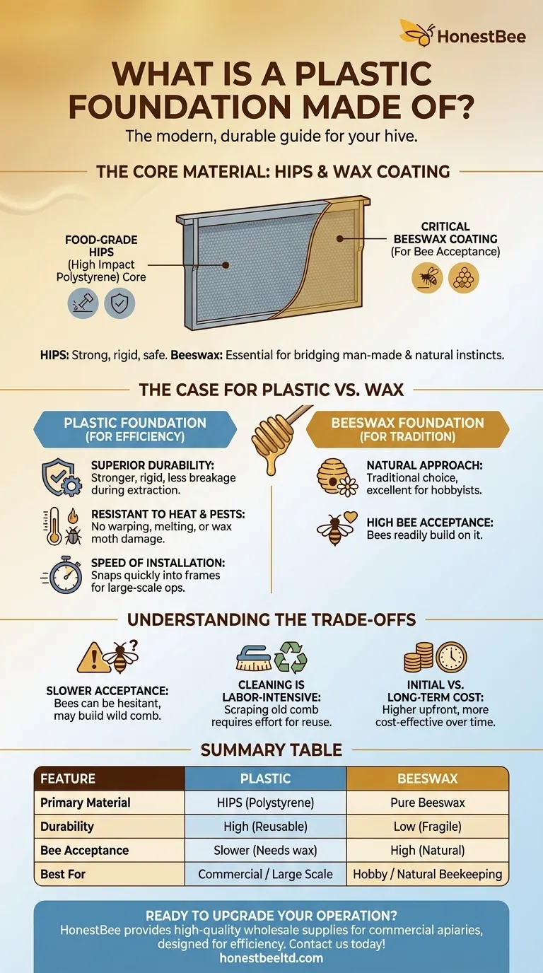 What is a plastic foundation made of? A Guide to Durable HIPS for Beekeepers Visual Guide