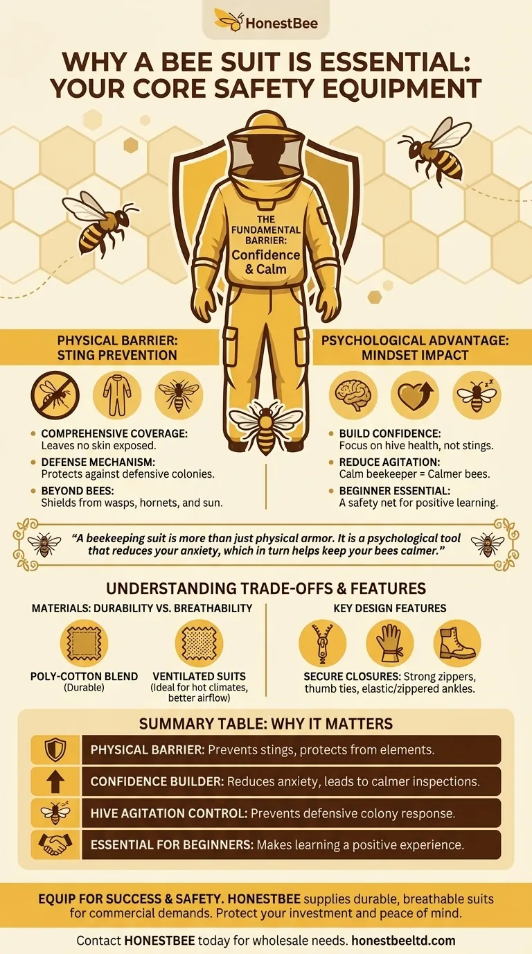 Why is it important to have at least one bee suit? Essential Protection for Beekeepers Visual Guide