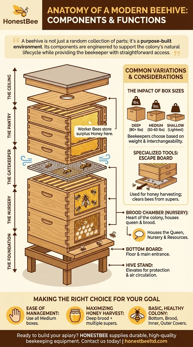 What are the main components of a bee hive? A Guide to the Essential Beekeeping Equipment Visual Guide