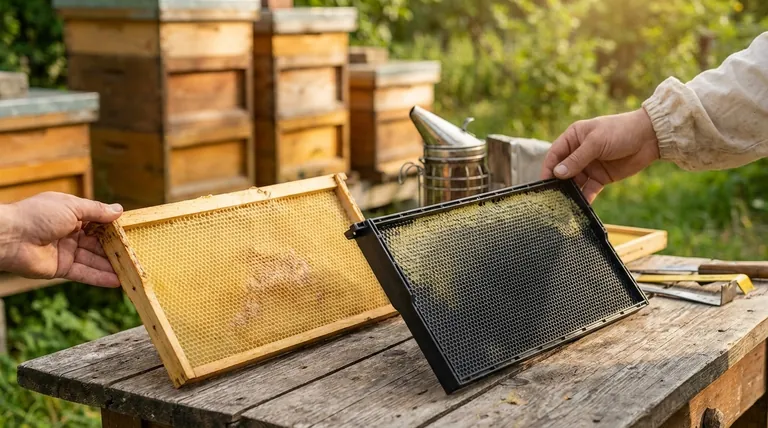 What are the main considerations when choosing between wooden and plastic bee hive frames? Optimize Your Apiary's Efficiency