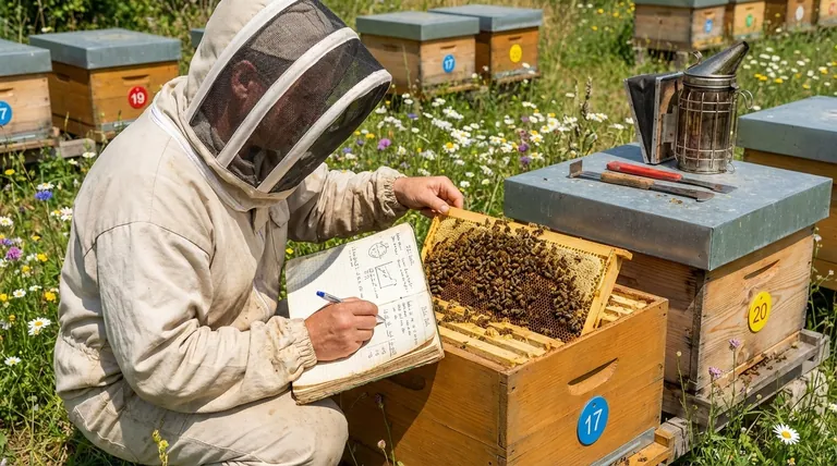 Por que é importante fazer anotações durante uma inspeção de colmeia? Acompanhe a Saúde da Colmeia e Aumente a Produtividade