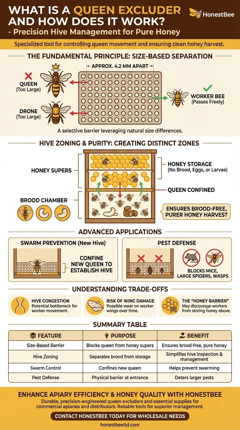 Was ist ein Absperrgitter und wie funktioniert es? Erzielen Sie reineren Honig & bessere Bienenstockkontrolle Visuelle Anleitung