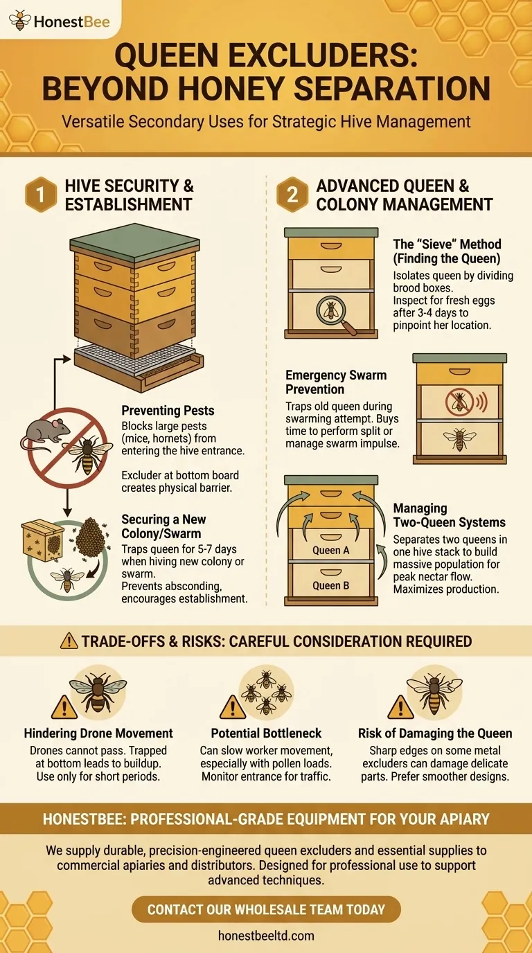 What are the secondary uses of Queen Excluders? Unlock Strategic Hive Management & Pest Control Visual Guide
