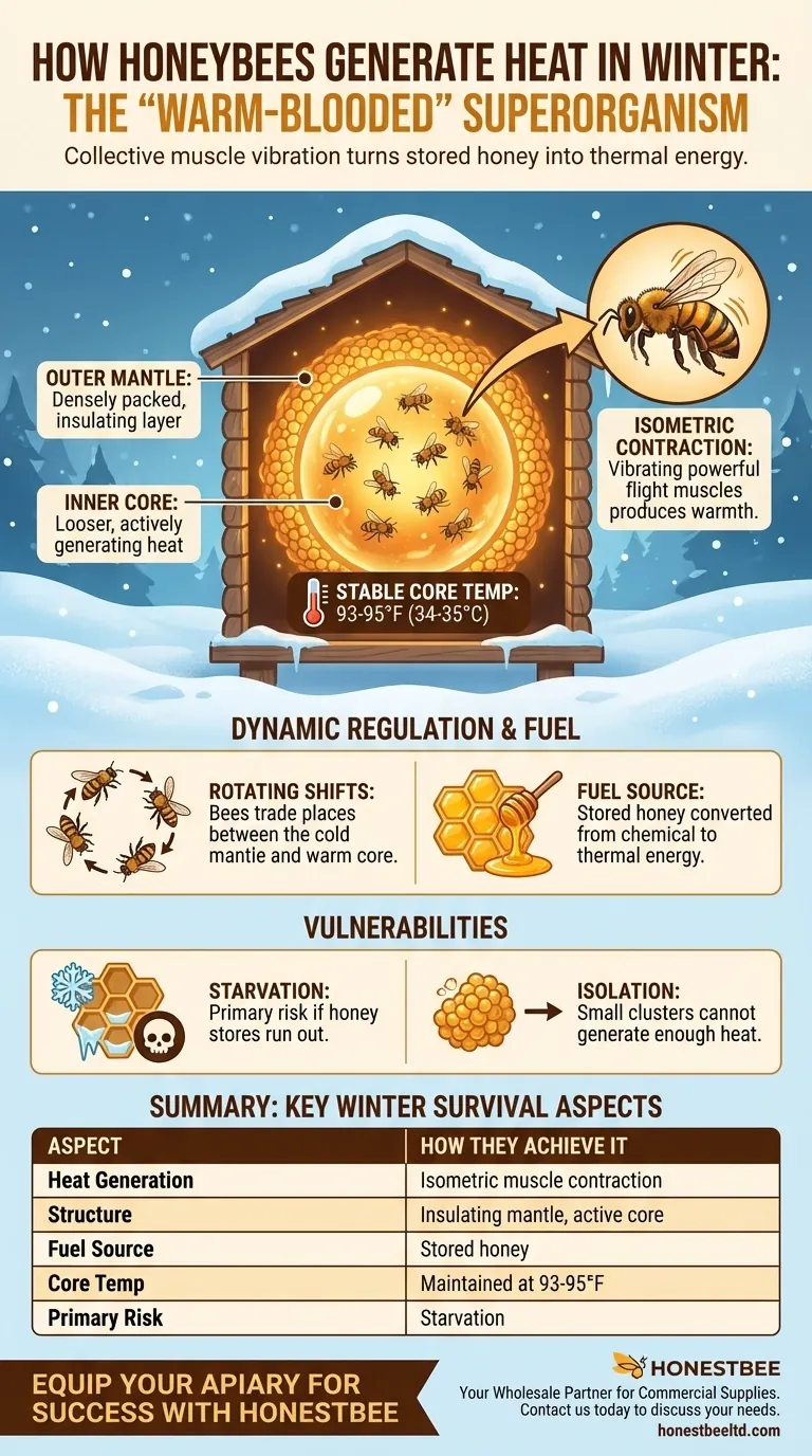 꿀벌은 겨울 동안 어떻게 열을 발생시킬까요? 슈퍼 유기체의 생존 전략 시각적 가이드