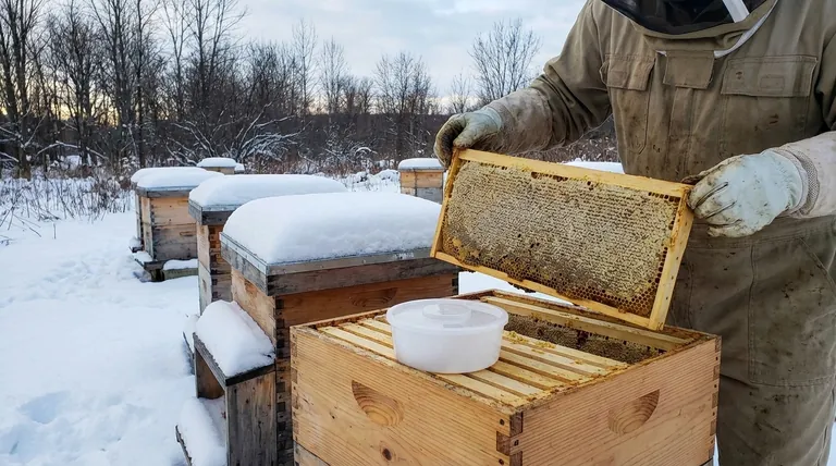 一个强壮的蜂巢需要多少蜂蜜才能度过冬天?确保你的蜂群存活(60-80磅)