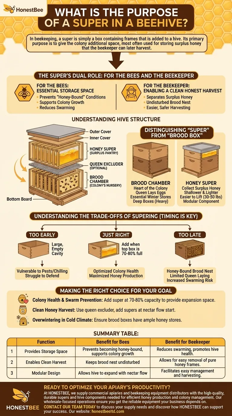 벌통에서 슈퍼(Super)의 목적은 무엇인가요? 꿀 생산량을 극대화하기 위한 가이드 시각적 가이드