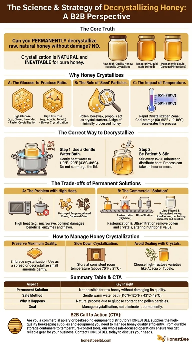 꿀을 영구적으로 탈결정화하는 방법은? 최고의 품질을 위해 꿀의 자연적인 상태를 받아들이세요 시각적 가이드