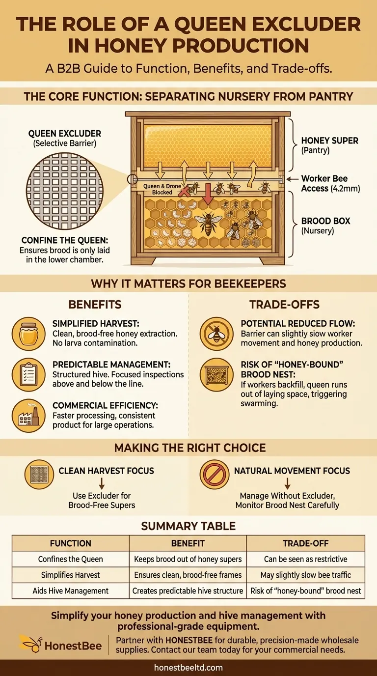 슈퍼를 추가할 때 여왕 벌 배제기(queen excluder)의 역할은 무엇인가요? 벌집이 없는 꿀 수확을 보장하세요 시각적 가이드