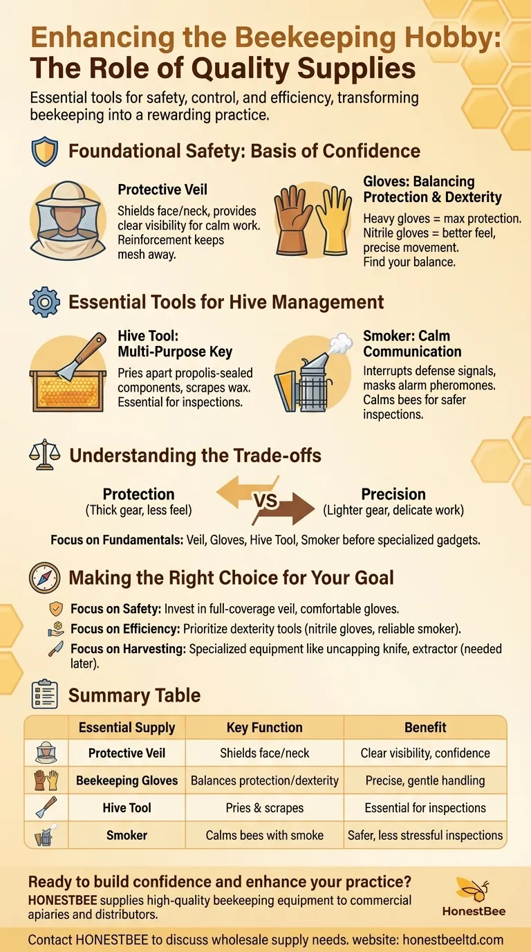 How can beekeeping supplies and accessories enhance the hobby? Essential Tools for Safe & Rewarding Beekeeping Visual Guide