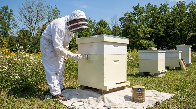 벌통 페인트 선택 시 고려해야 할 사항은 무엇인가요? 군집 안전과 벌통 수명 보장