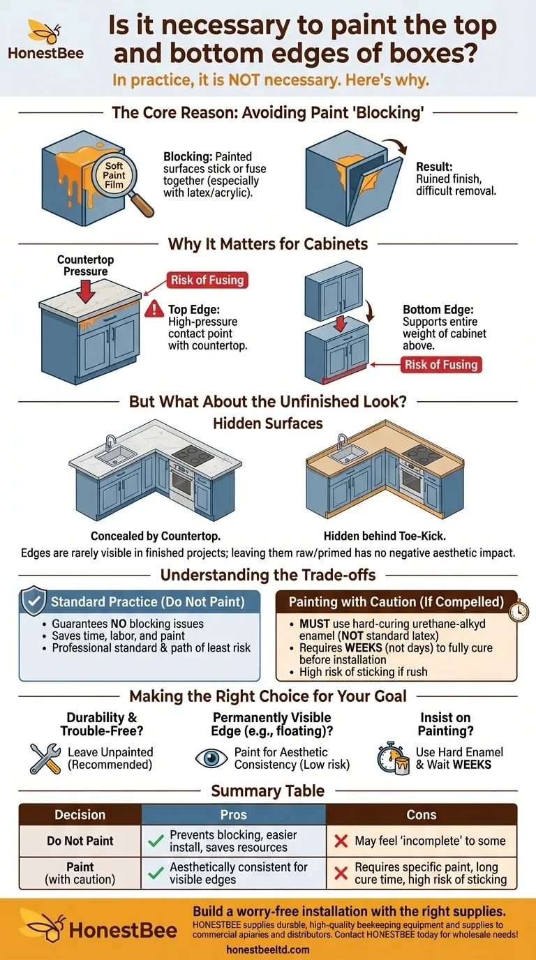 Is it necessary to paint the top and bottom edges of boxes? The Professional's Guide to Avoiding Paint 'Blocking' Visual Guide