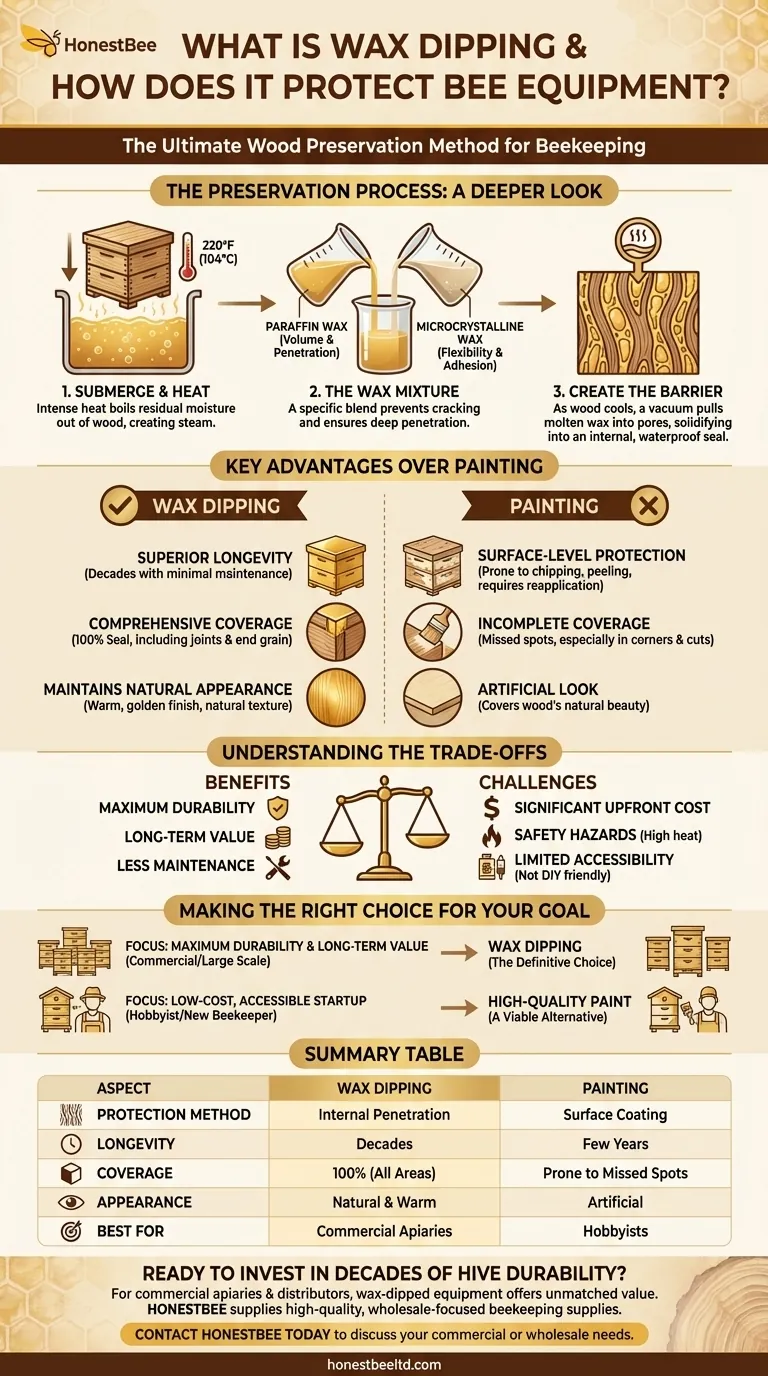What is wax dipping and how does it protect bee equipment? The Ultimate Guide to Long-Lasting Hive Protection Visual Guide