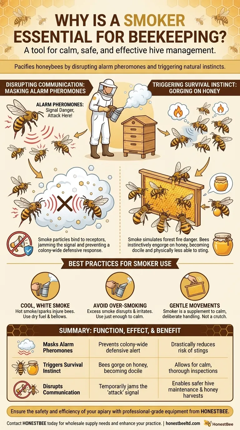 Why is a smoker important for beekeeping? Achieve Calm, Safe Hive Inspections Visual Guide