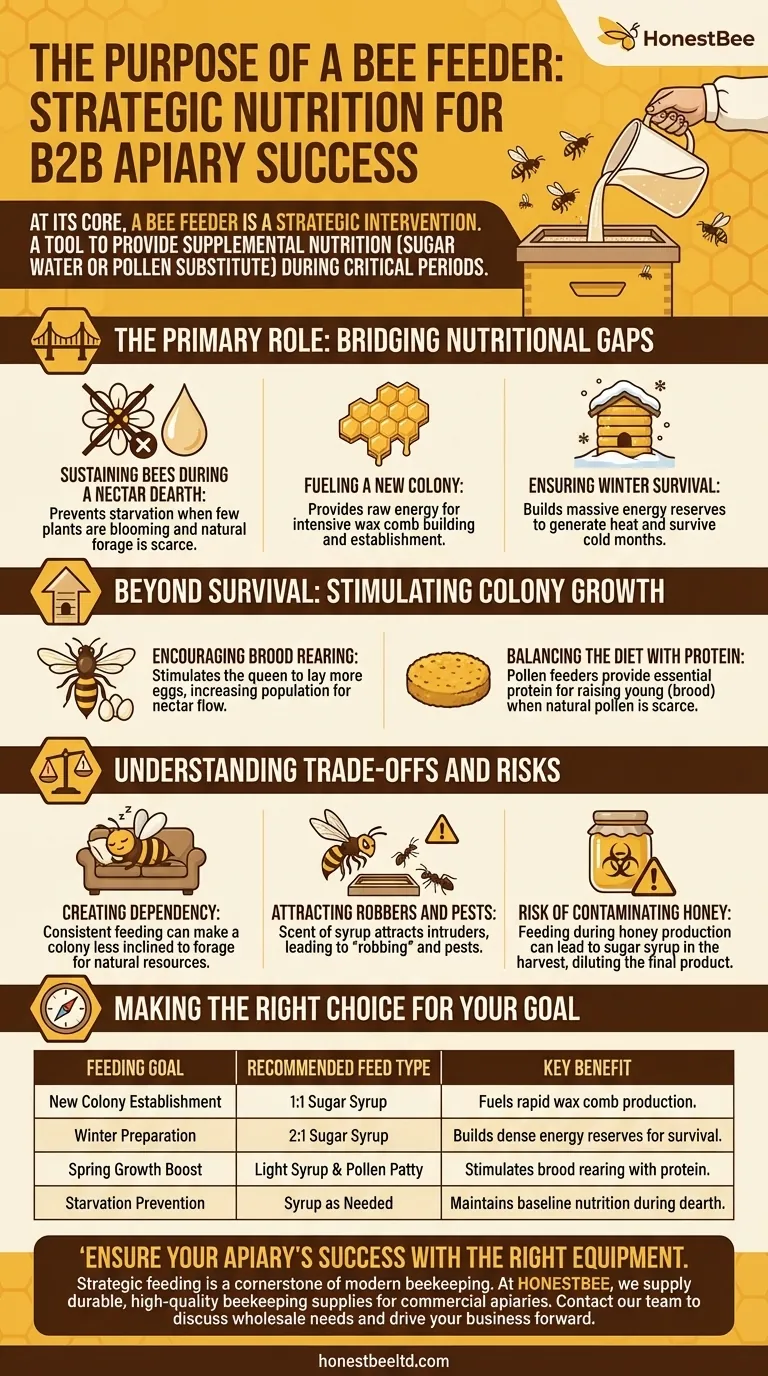 What is the purpose of a bee feeder? A Strategic Tool for Beekeeper Success Visual Guide
