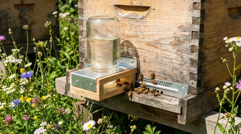 초보자를 위한 어떤 종류의 벌통 급수기가 있나요? 간단한 입구 급수기부터 시작하세요