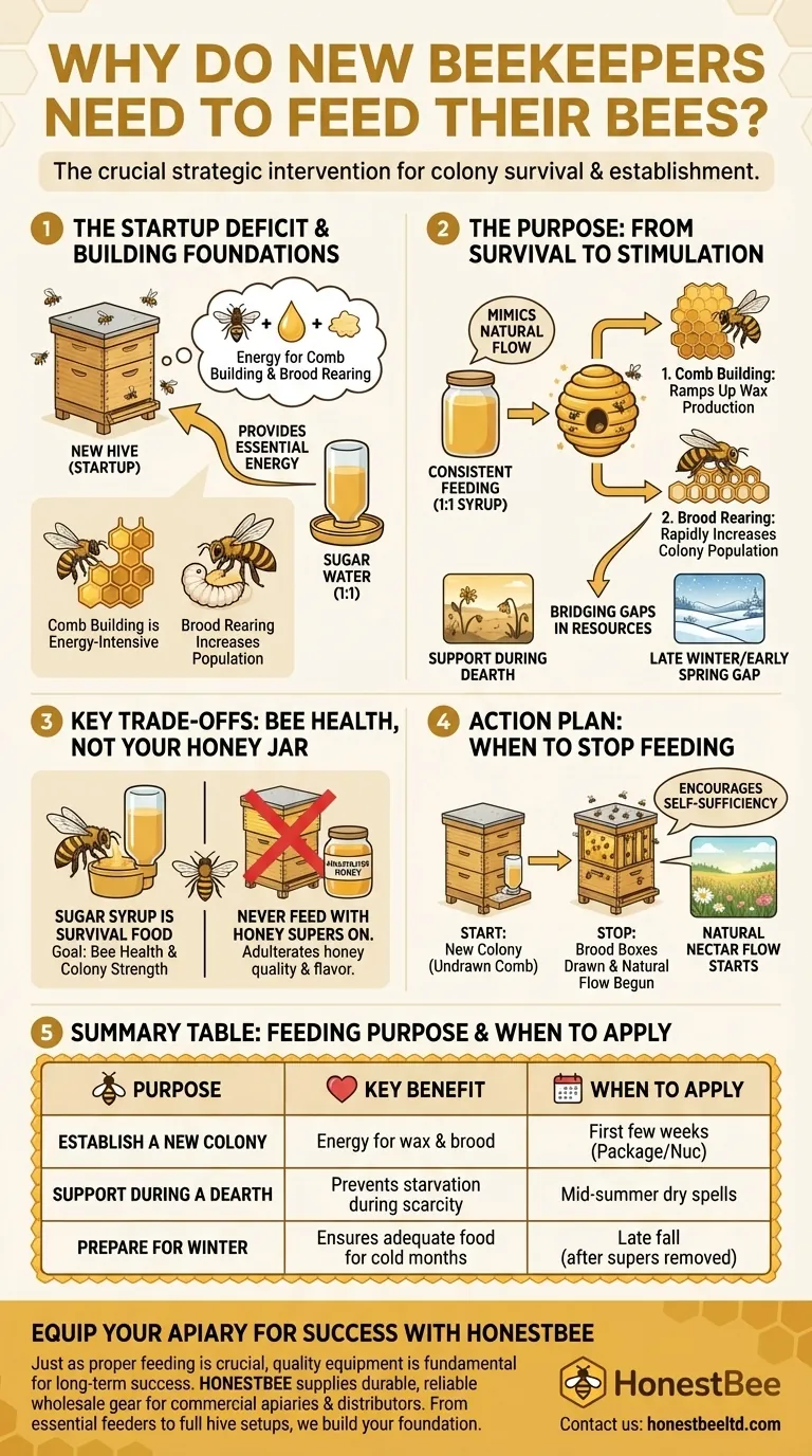 Perché i nuovi apicoltori devono nutrire le loro api? Una guida per la sopravvivenza e il successo della colonia Guida Visiva