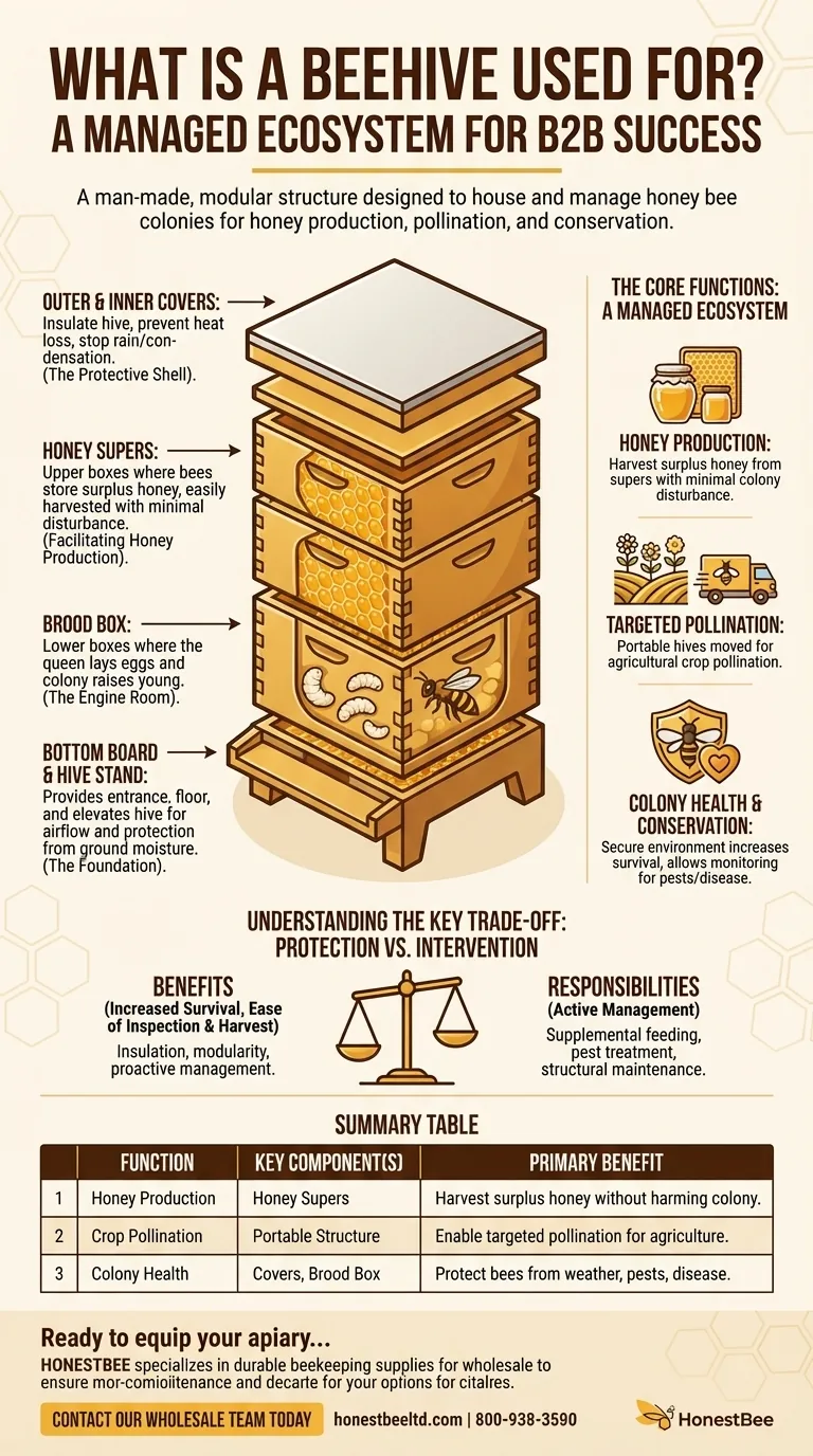 A cosa serve un alveare? Un Ecosistema Gestito per la Produzione di Miele e l'Impollinazione Guida Visiva
