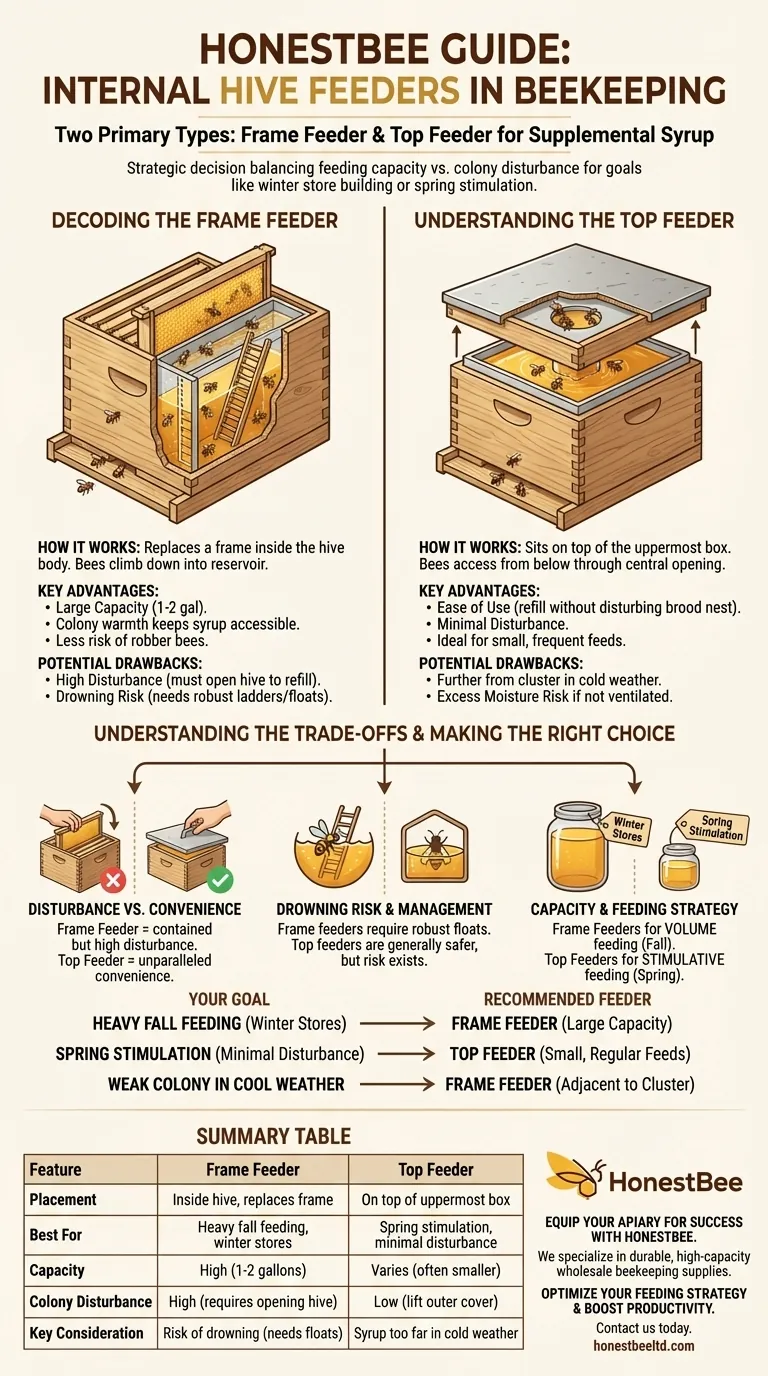 ما هي أنواع المغذيات الداخلية المستخدمة في تربية النحل؟ حسّن استراتيجية تغذية خليتك دليل مرئي