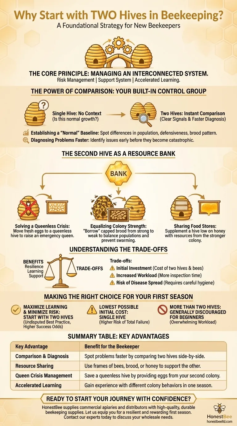 양봉을 시작할 때 두 개의 벌통으로 시작하는 것이 권장되는 이유는 무엇입니까? 성공률 및 학습 곡선 향상 시각적 가이드