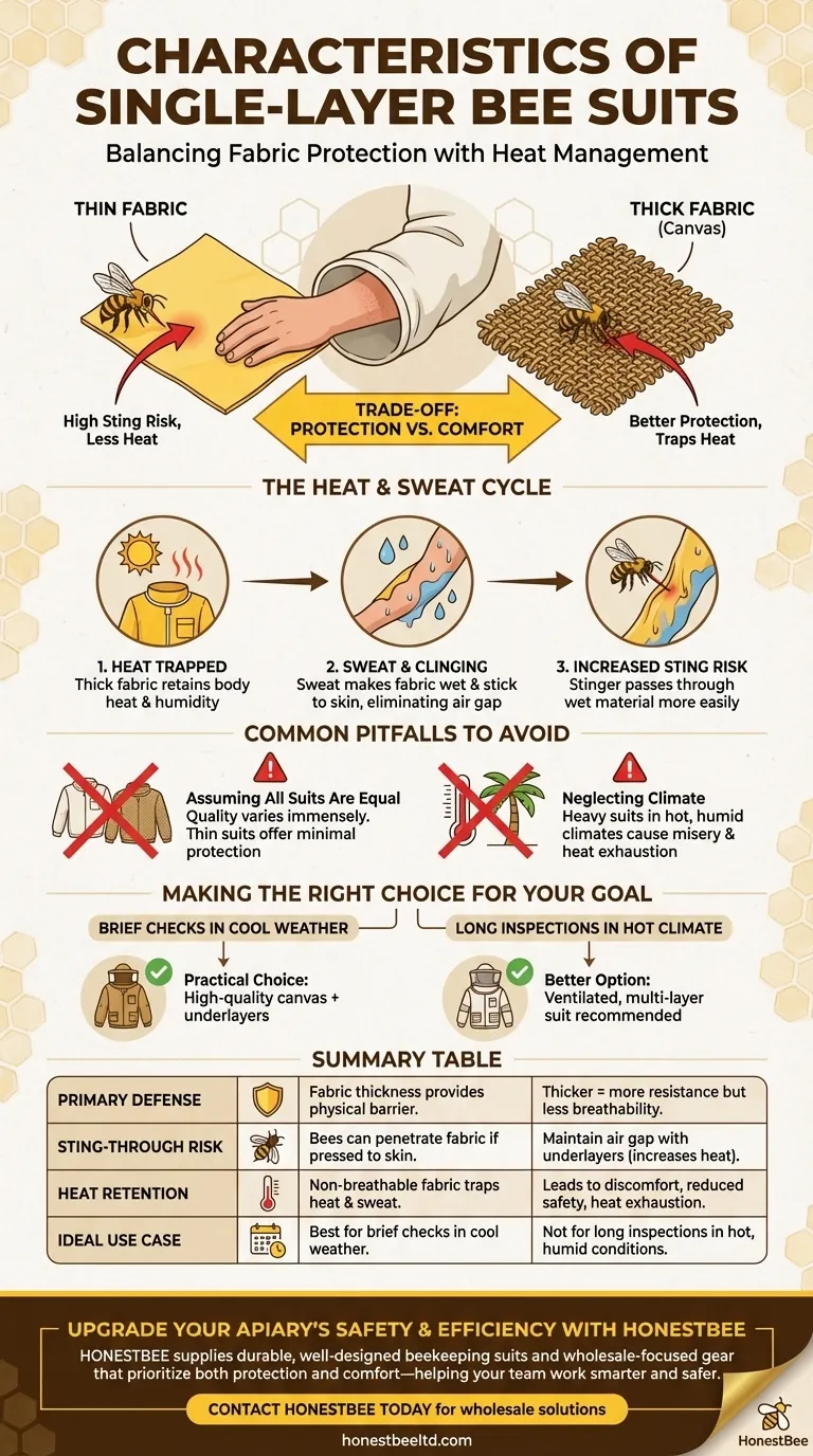 단층 양봉복의 특징은 무엇인가요? 보호, 열, 편안함의 균형 맞추기 시각적 가이드