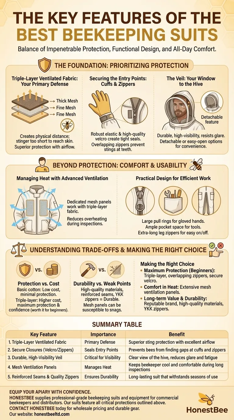 What are the key features of the best beekeeping suits? Ultimate Protection & Comfort for Apiarists Visual Guide